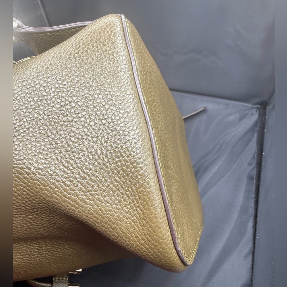 Kate Spade olive green New York sinch pebbled leather backpack - Picture 9 of 13